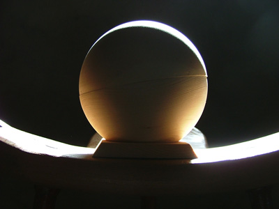 Markus from Austria: comimg together – be one sphere, 2006 (wood).